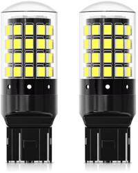 LEDtech W21/5W 7443 T20 CANBUS FEHÉR JÉGFEHÉR HIDEG FEHÉR LED LED-es izzó égő CANBUS 12V ✔️ (W21/5W-F LED)