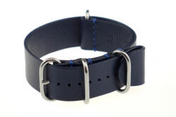 RIOS1931 RIOS Nato Athens bőr óraszíj, óceánkék, 20/20 mm