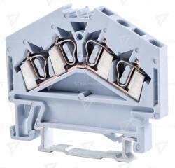 TRACON Clemă şir industrială de fază, cu arc, pe şină, gri 800V 24A 0.08-2.5 mm2 4P (TSKC2,5/4D)