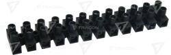 TRACON Cleme şir flexibile, profil H, 12 poli, negru 25mm2, 450VAC, 80A, PP (SF60A-H)