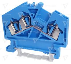TRACON Clemă şir industrială de nul, cu arc, pe şină, albastru 800V 24A 0.08-2.5 mm2 3P (TSKC2,5/3D-K)