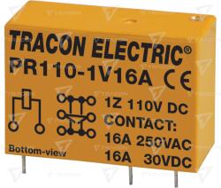 TRACON Releu print 110V DC / 1×CO (16A, 230V AC / 30V DC) (PR110-1V16A)