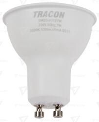 TRACON Sursă spot cu LED SMD, carcasă din mat. plastic, cu LED SAMSUNG 230V, 50Hz, GU10, 7W, 600lm, 3000K, 120°, SAMSUNG chip, EEI=F (SMDSGU107W)