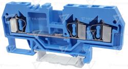 TRACON Clemă şir industrială de nul, cu arc, pe şină, albastru 800V 32A 0.08-4 mm2 3P (TSKC4/3-K)