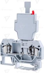 TRACON Clemă şir ind. cu siguranţă, cu arc, pe şină, gri 250V 6.3A 0.08-4 mm2 2P (TSKC4B)