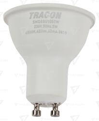 TRACON Sursă spot cu LED SMD, carcasă din mat. plastic, cu LED SAMSUNG 230V, 50Hz, GU10, 5W, 470lm, 6500K, 120°, SAMSUNG chip, EEI=F (SMDSGU105CW)