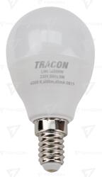 TRACON Sursă de lumină LED, formăsferică, cu LED SAMSUNG 230V, 50Hz, 8W, 3000K, E14, 710lm, 180°, G45, SAMSUNG chip, EEI=F (LMGS458W)