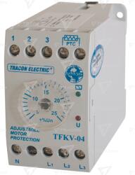 TRACON Releu trifazic suprav. tens cu asimetrie regl. /prot. termică 3x230/400V AC, +/-5% - +/-25%, 5A/250V AC (TFKV-04)