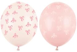 PartyDeco Latex lufi - Rózsaszín masni 30 cm