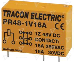 TRACON Releu print 48V DC / 1×CO (16A, 230V AC / 30V DC) (PR48-1V16A)