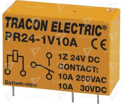 TRACON Releu print 24V DC / 1×CO (10A, 230V AC / 30V DC) (PR24-1V10A)