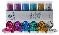 Superstar Face paint Superstar nagyszemcsés csillám szett 6 db - Laser 130ml