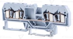 TRACON Clemă şir industrială de fază, cu arc, pe şină, gri 800V 26A 0.08-4 mm2 4P (TSKC4/4)