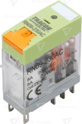 TRACON Releu print cu buton de test și indicator de stare 110V AC / 2×CO (8A, 230V AC / 30V DC) (RN09-110AC)