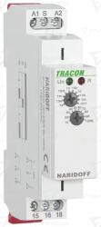 TRACON Releu de timp cu temporizare la revenire AC/DC 12-240V, 0, 1s-10d, 16A/AC1, 250VAC/24VDC (NARIDOFF)