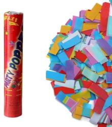 Cyrax Tub de Confetii, Cyrax, Party Pooper, 40x5 cm, Confetii Asortate din Hartie, Multicolor (137458)