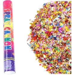 Cyrax Tub de Confetii, Eliberare prin Rasucire Multicolor (137773)