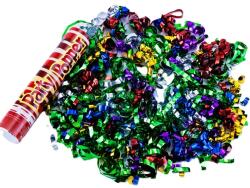 Cyrax Tub de Confetii, Cyrax, Party Popper, 20x5 cm, Confetii Panglici din Plastic, Multicolor (137795)