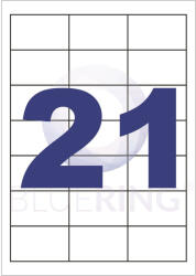 Bluering Etikett címke, 63x39, 5mm, 100 lap, 21 címke/lap Bluering® (31022) - iroszer24
