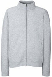 Fruit of the Loom FN08 cipzáras galléros pulóver, CLASSIC SWEAT JACKET, Heather Grey (FN081506)