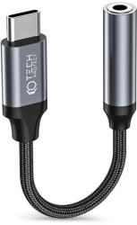 Tech-Protect Type-C - 3.5 mm jack adapter - Tech-Protect UltraBoost Type-C to 3, 5 mm Jack adapter - fekete/szürke