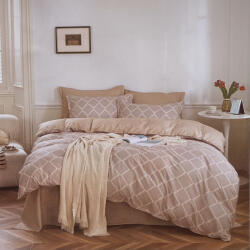 idealisotthon Bézs kockás 6 részes kétoldalas ágyneműhuzat (IO-SY-BL-JJ04-6-BGSD)