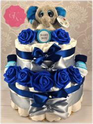  Elefánt pelenkatorta kisfiúnak