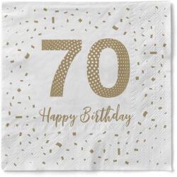 Mank papírszalvéta 3 rétegű 33x33 cm 100 lap/csomag "70" - Boldog születésnapot