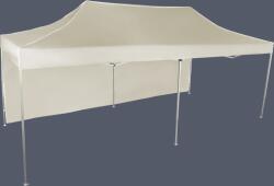  Gyorsan összecsukható sátor 3x6m - alumínium, 1 oldalfal, Bézs