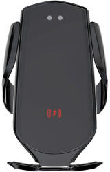 Maxlife MXCH-08 autós tartó vezeték nélküli töltéssel szellőzőrácsra 15W - fekete