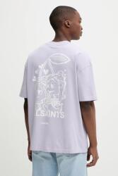 AllSaints pamut póló BREAKUP - lila L