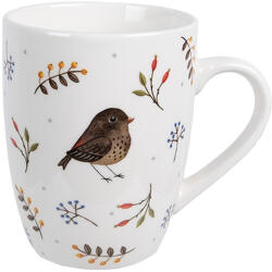 Clayre & Eef Set 6 cani portelan Bird 12x8x10 cm, 350 ml (SPYMU)