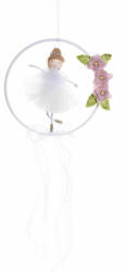 Decorer Coronita suspendabila decorata cu Balerina alba 15 cm (A09.03.80Cdeco)