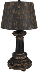 Clayre & Eef Veioza lemn metal maro negru vintage Ø 35x64 cm E27 (6LMC0109)
