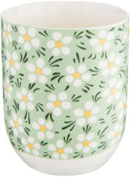 Clayre & Eef Set 6 cani portelan verde galben alb 6x8 cm, 100 ml (6CEMU0023)