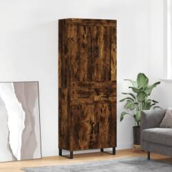vidaXL Висок шкаф, опушен дъб, 69, 5x34x180 см, инженерно дърво (3199902)