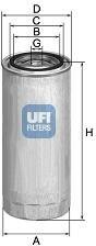 UFI Filtru combustibil UFI 24.141. 00 (24.141.00) - fixbox