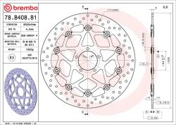 BREMBO Disc frana BREMBO 78B408B1 (78B408B1)