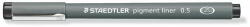 STAEDTLER Pigment Liner Tusfilc - 0.5 mm, 10 db, Fekete (308 05-9)