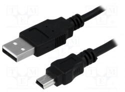 LogiLink Cablu de date LogiLink, USB 2.0 - mini USB, 1.8m, Negru (CU0014)