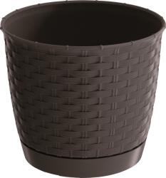 Prosperplast Kerek Cserép +alj 25cm Műanyag, Barna