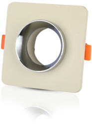 V-TAC Süllyesztett mennyezeti lámpatest GU10 fűzőlyuk négyzet fehér/króm VT-862 V-TAC - 5 év garancia (VTACLE2408)