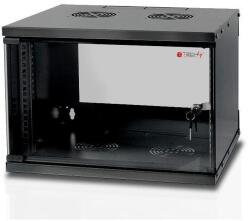 TECHLY I-CASE EL-1006B45 állvány 6U Falra szerelhető állvány Fekete (023608)