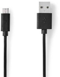 Nedis CCGL60500BK20 USB kábel USB 2.0 2 M USB A Micro-USB B Fekete (CCGL60500BK20)