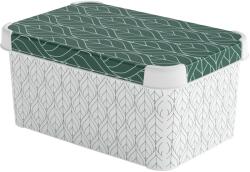 Keter DECO' S STOCKHOLM S méretű dekor tároló láda, zöld levelek 261249 (04710-Y89) (261249)