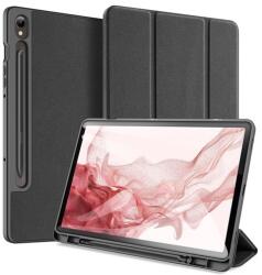 Dux Ducis Samsung Galaxy Tab S9 LTE (SM-X716) domo tok álló, (aktív flip, trifold, s pen tartó, textil minta) fekete (GP-147036)