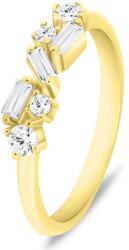 Brilio Silver Bájos aranyozott gyűrű átlátszó cirkónium kövekkel RI121Y 54 mm