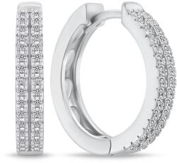 Brilio Silver Gyengéd ezüst karika fülbevaló cirkónium kövekkel EA768W