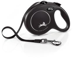 flexi New Classic lesa automata cu banda pentru caini, negru, marimea L, 5 m