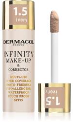Dermacol Infinity Magas fedésű alapozó SPF 15 árnyalat 1.5 Ivory 20 g